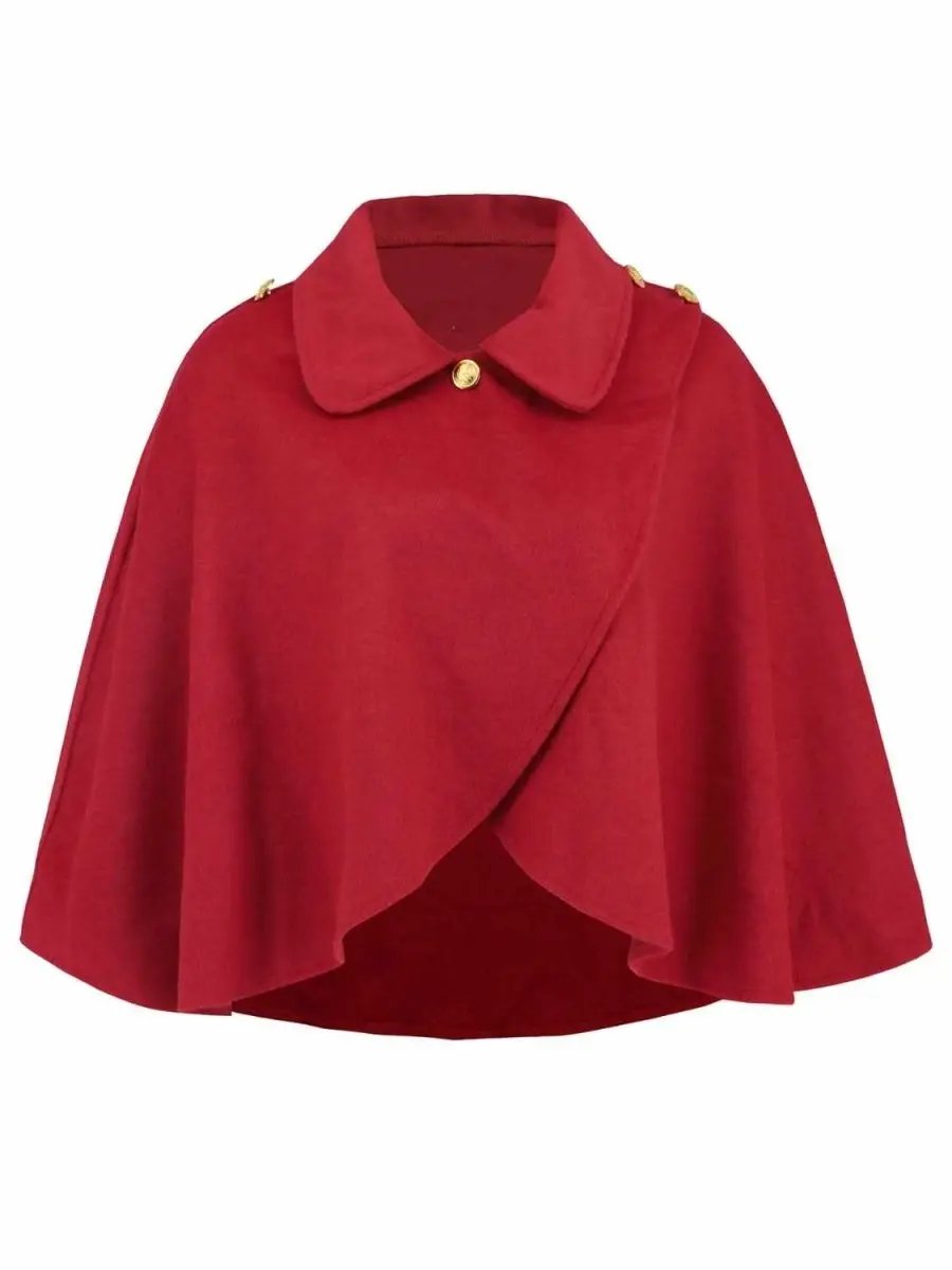 Collared Neck Cropped Cape - Love Salve